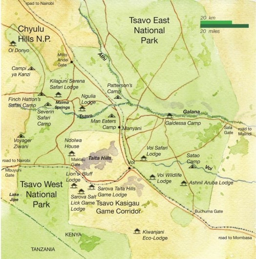 CARTE DE TSAVO